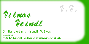 vilmos heindl business card